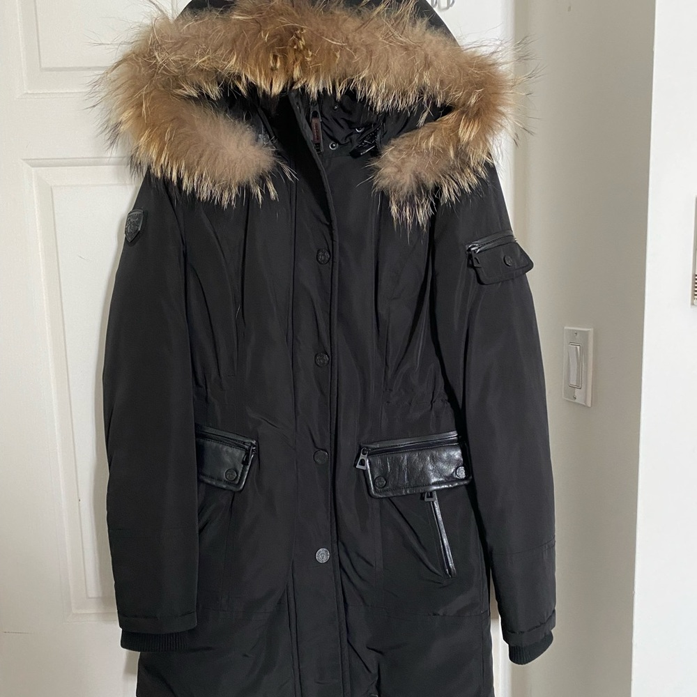 Black rudsak winter coat with fur ❄️